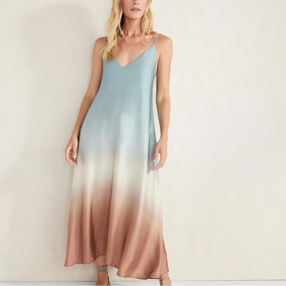 Haven Well Within Silky Ombré Maxi Dress Large - Picture 3 of 5
